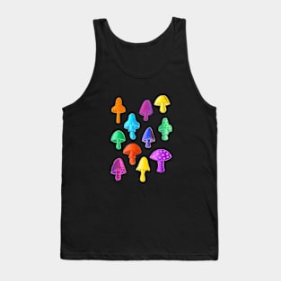 Multicolored Mushrooms Tank Top